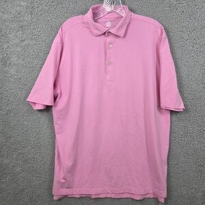 Turtleson Men's Pink Pima Cotton Golf Polo Shirt Size L